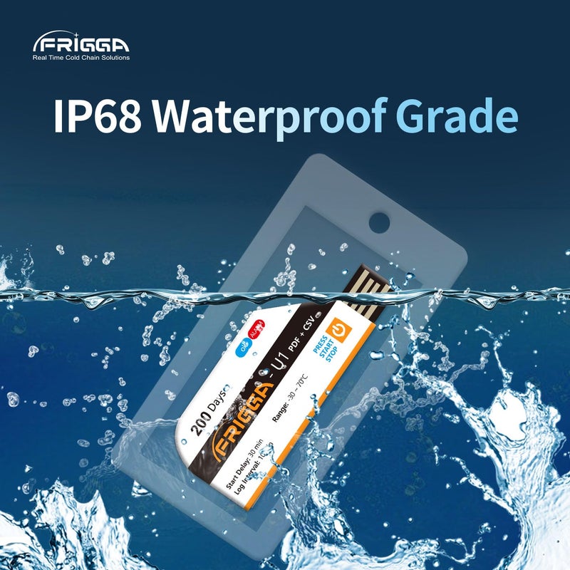 Frigga 2 Pack Temperature Data Logger Single Use Temperature Recorder 28800 Points USB Temperature Loggers High Accuracy 200 Days Cold Chain Transportation with PDF CSV Report, U1 - Image 4